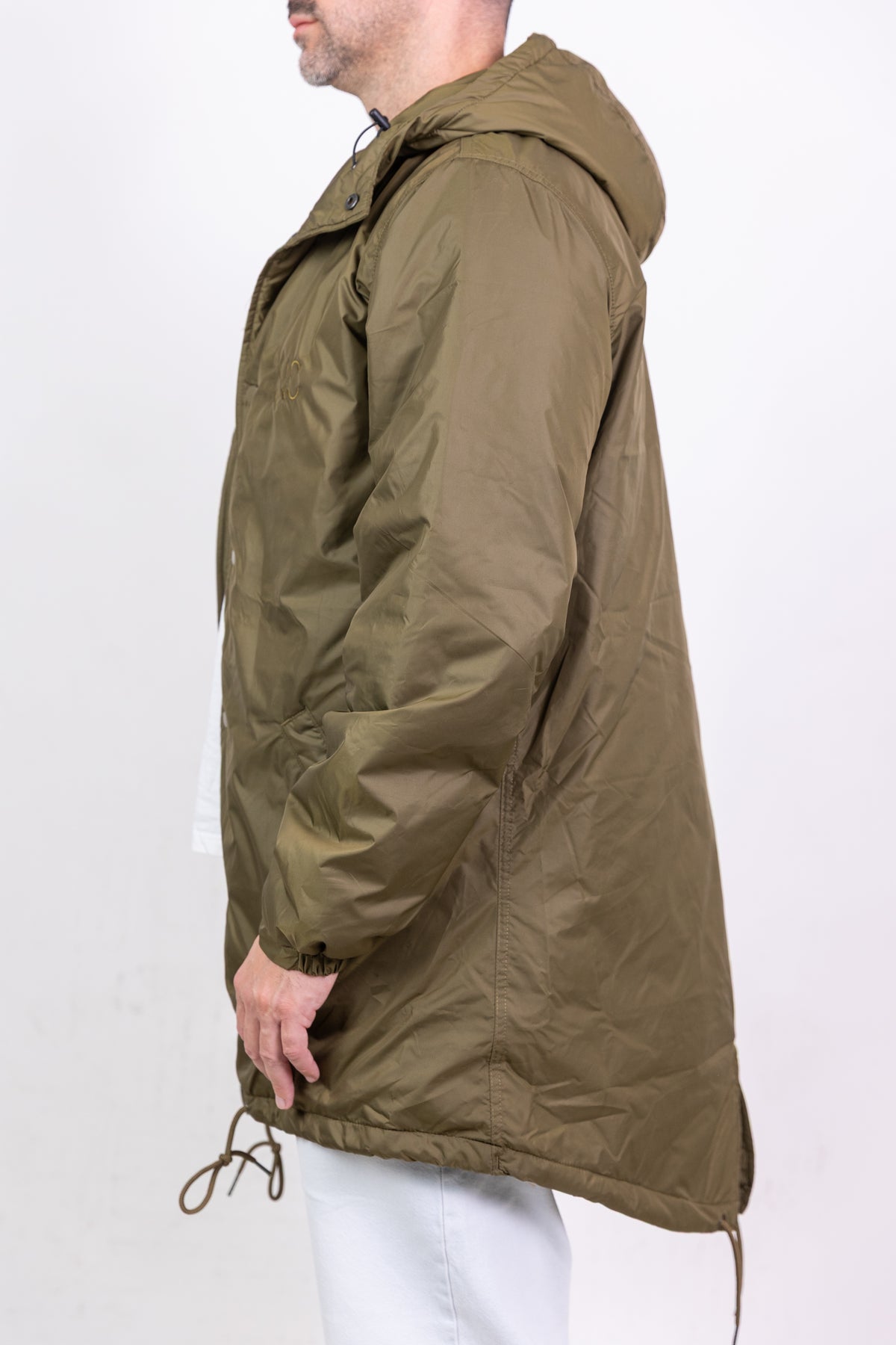 Parka imbottito con cappuccio Khaki