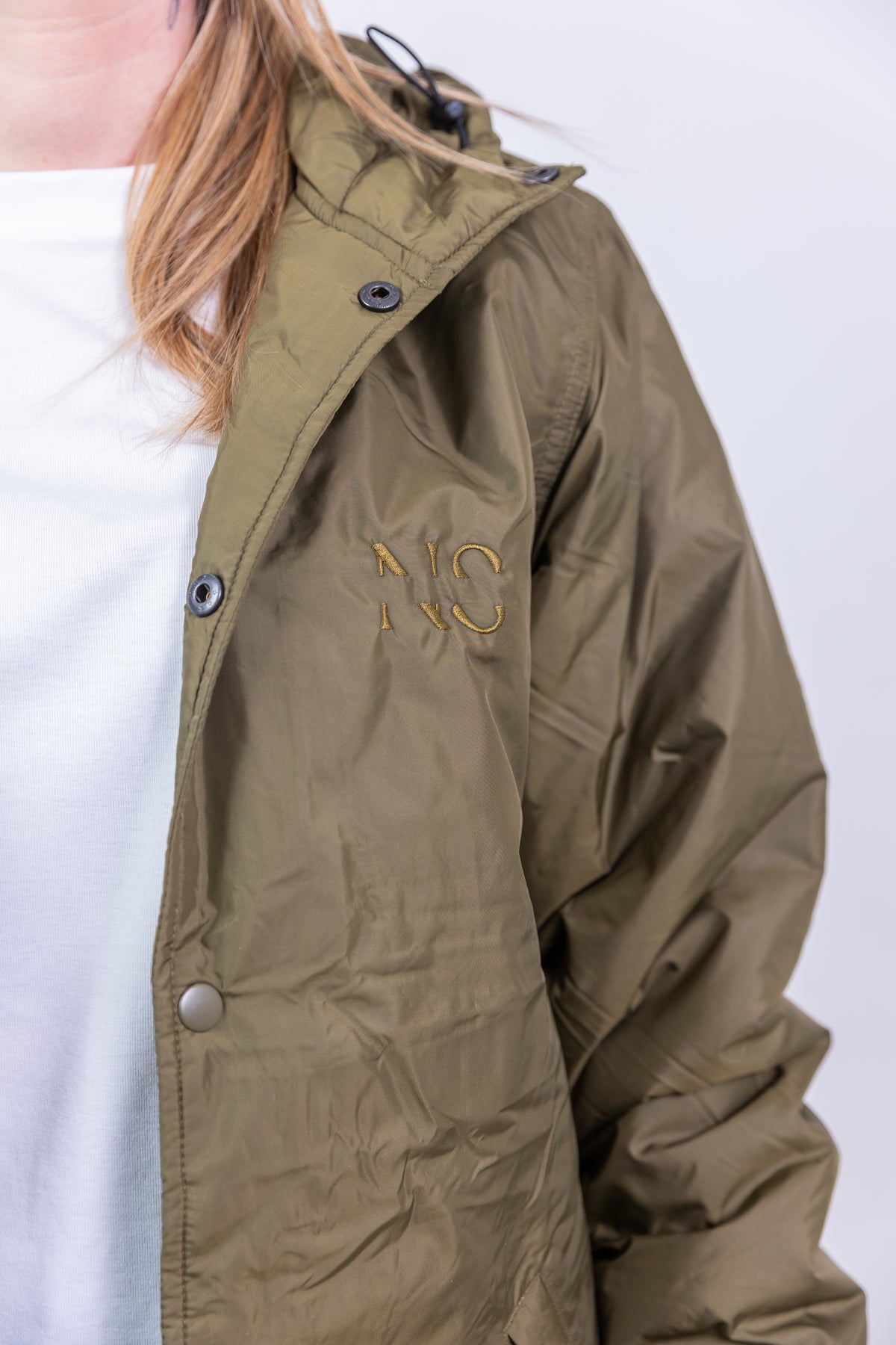Parka imbottito con cappuccio Khaki