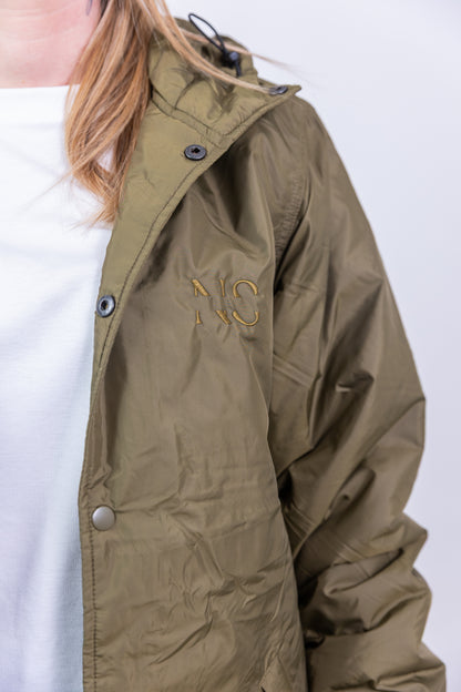Parka imbottito con cappuccio Khaki