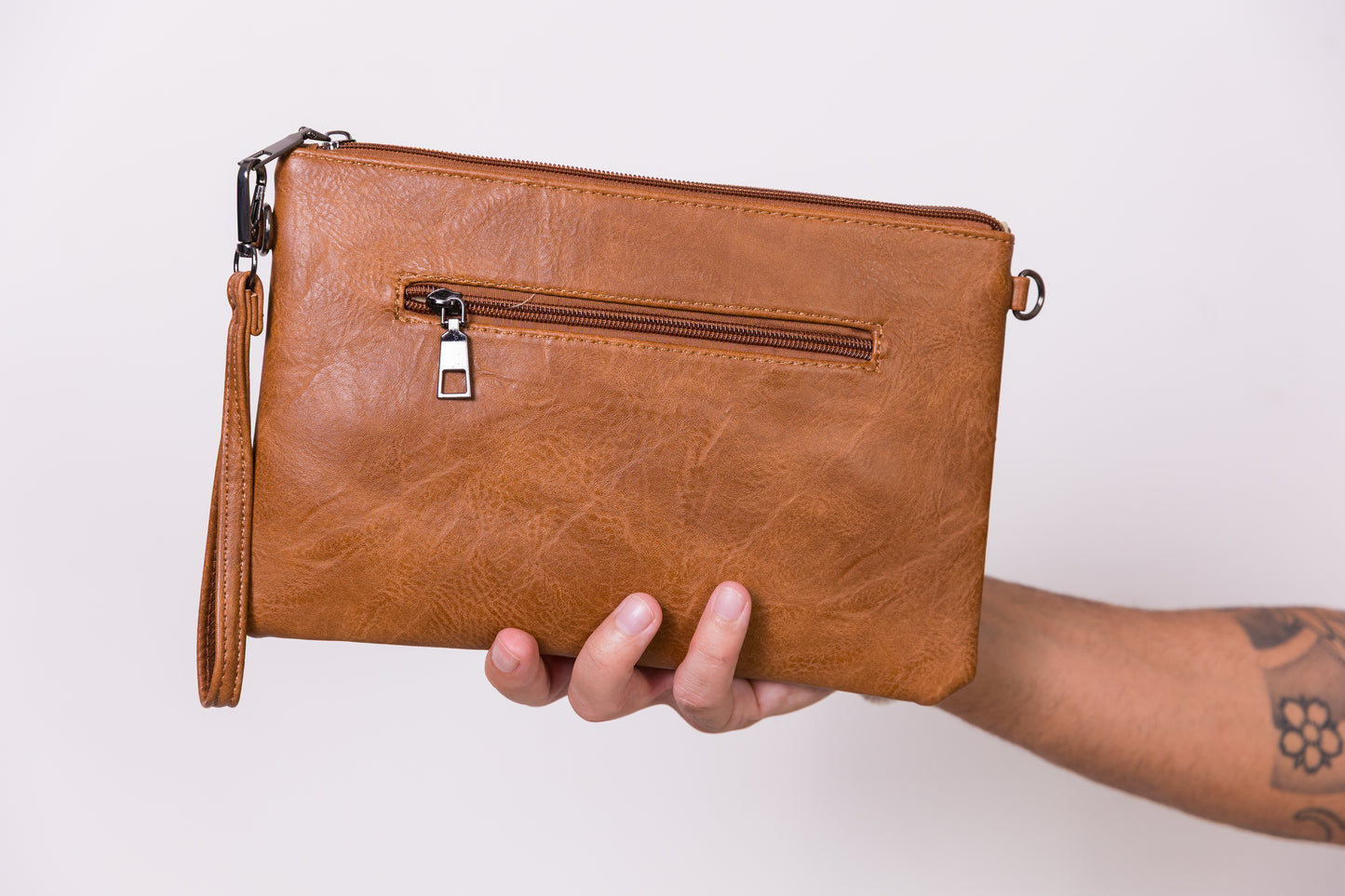 Pochette pelle ecologica martellata collection CasaPago Not Saudades Couture