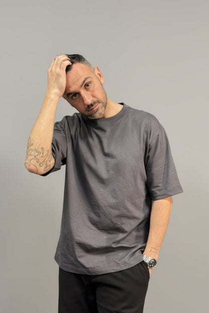 Maglia oversize girocollo manica corta