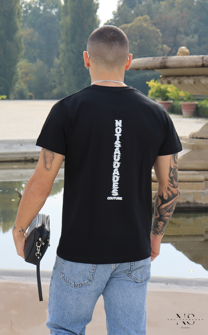 T-shirt uomo cotone organico girocollo made in Italy Not Saudades Couture